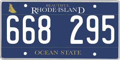 RI license plate 668295