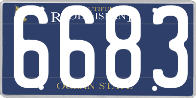 RI license plate 6683