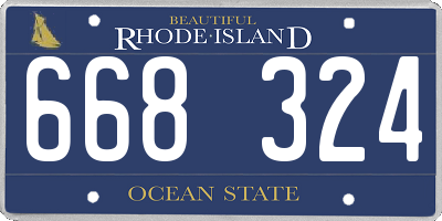 RI license plate 668324
