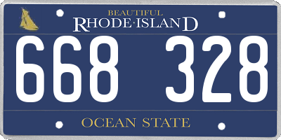 RI license plate 668328
