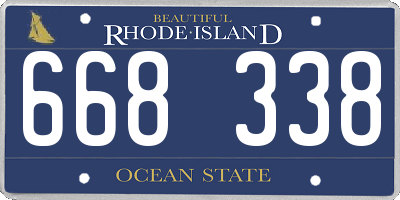 RI license plate 668338