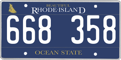 RI license plate 668358