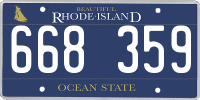 RI license plate 668359