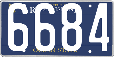 RI license plate 6684
