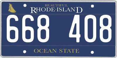 RI license plate 668408