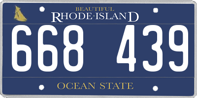 RI license plate 668439