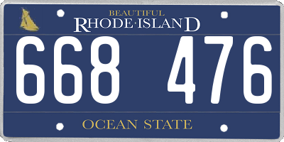RI license plate 668476