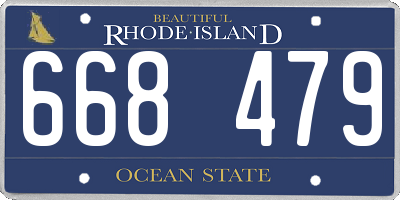RI license plate 668479