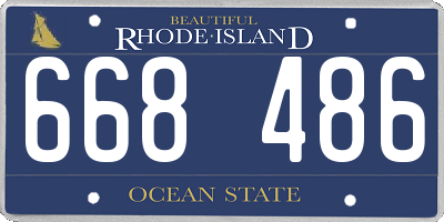 RI license plate 668486