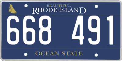 RI license plate 668491