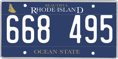 RI license plate 668495