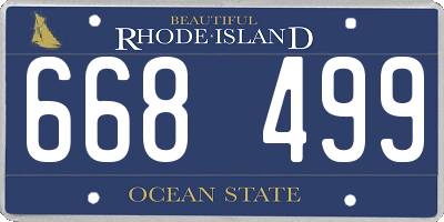 RI license plate 668499