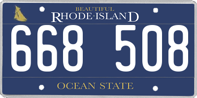 RI license plate 668508