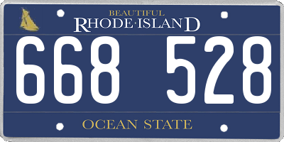 RI license plate 668528