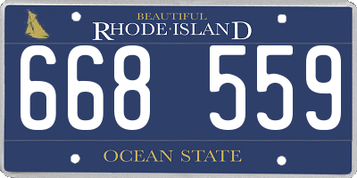 RI license plate 668559