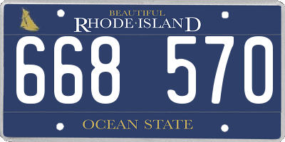 RI license plate 668570