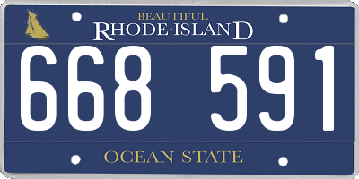 RI license plate 668591