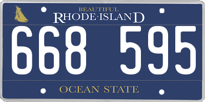 RI license plate 668595