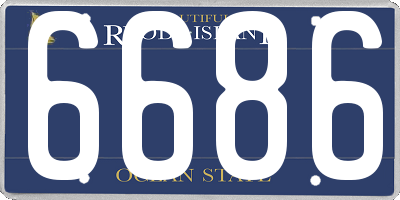 RI license plate 6686