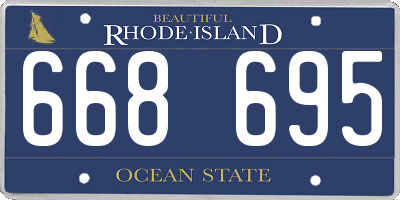 RI license plate 668695