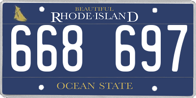 RI license plate 668697