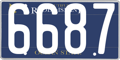 RI license plate 6687