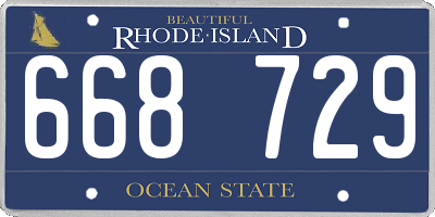 RI license plate 668729