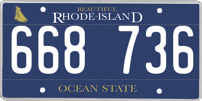 RI license plate 668736