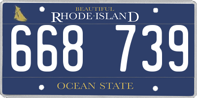 RI license plate 668739