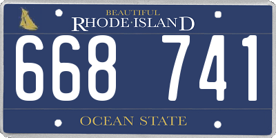 RI license plate 668741