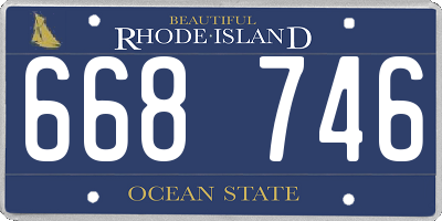 RI license plate 668746