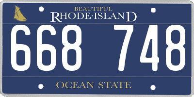 RI license plate 668748