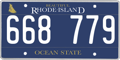 RI license plate 668779