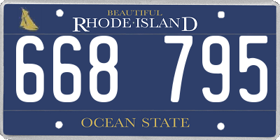 RI license plate 668795