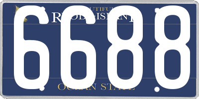 RI license plate 6688