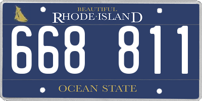 RI license plate 668811