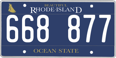 RI license plate 668877