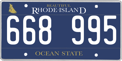 RI license plate 668995