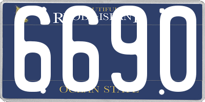 RI license plate 6690