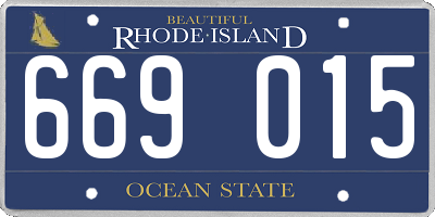 RI license plate 669015