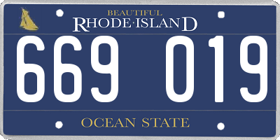 RI license plate 669019