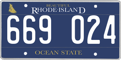 RI license plate 669024