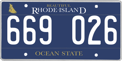 RI license plate 669026