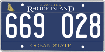 RI license plate 669028
