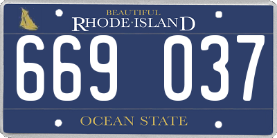 RI license plate 669037