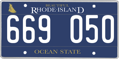 RI license plate 669050
