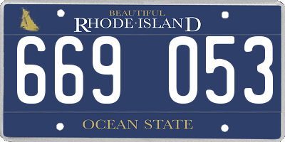 RI license plate 669053