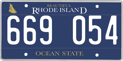 RI license plate 669054