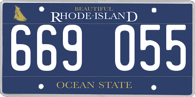 RI license plate 669055