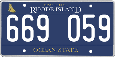RI license plate 669059